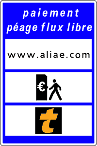 Schild Free flow Autobahnen
