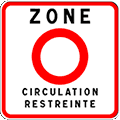 Schild Umweltzonen französische Städte