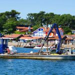 Strand mit Fischerboot bei Cap Ferret