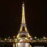 glitzern des Eiffelturms bei Nacht
