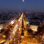 Blick auf Champs Elysées vom Triumphbogen