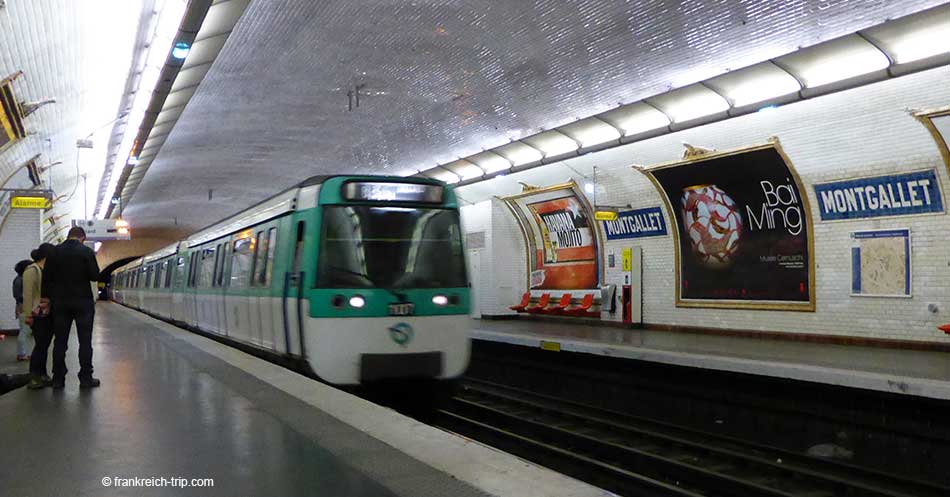 Métro Paris Metro fahren in Paris die UBahn von Paris